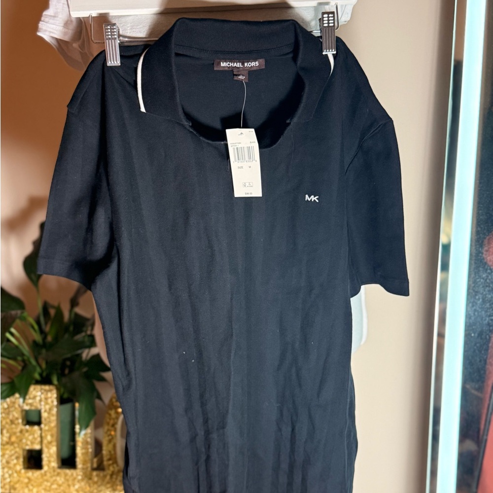 Michael Kors Black Polo Shirt with Logo